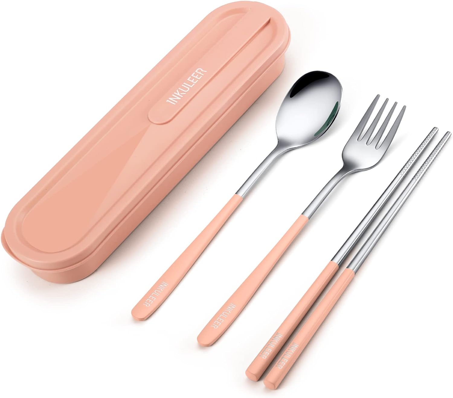 Travel cutlery set, Stainless Steel Cutlery, Reusable utensils set with case, Portable Silverware -18/8 Travel cutlery set, Stainless Steel Cutlery, Reusable utensils set with case, Portable Silverware -18/8